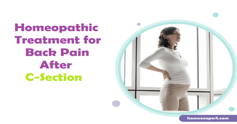 homeopathic medicines for back pain after c section